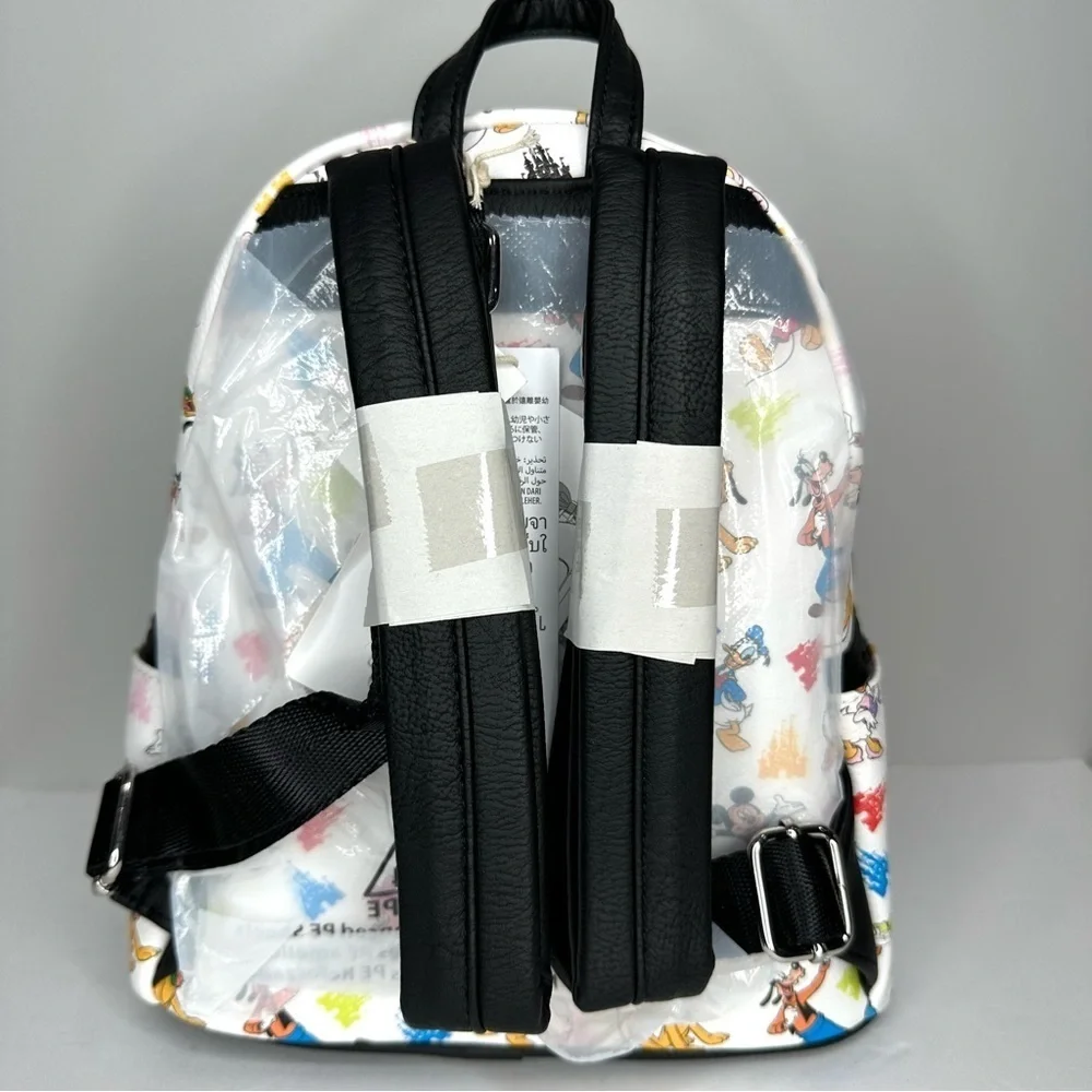 Loungefly Disney Parks Fab 5 Mickey Minnie Goofy Donald Pluto Mini Backpack